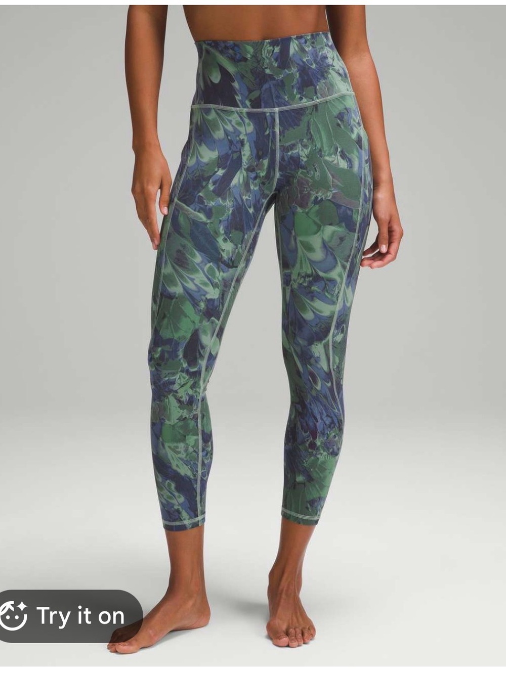 Lululemon Align Leggings with Side Pockets - blue green swirl - Picture 3 of 3